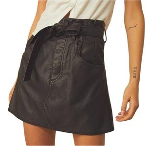 Free People Faux Leather Skirt